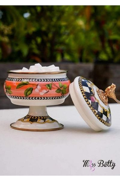 Miss Betty وعاء سكر بأقدام مطلي بالمينا من Paradise Miss-9381-04