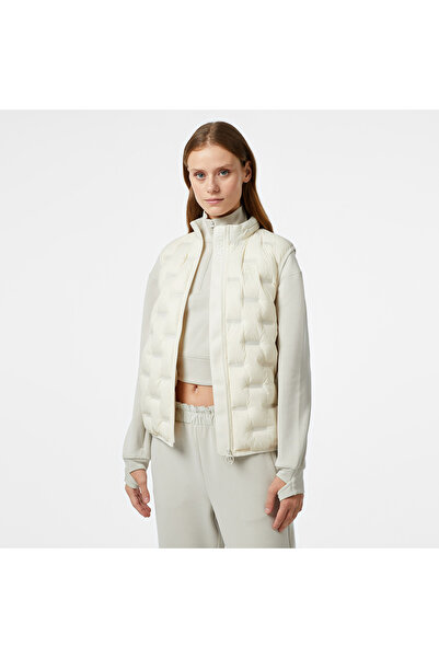 Lacoste Kadın Kapitone Regular Fit Kapüşonlu Beyaz Yelek