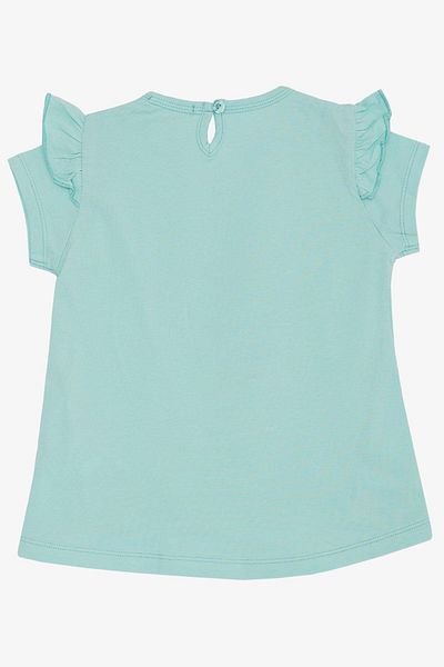 Breeze Girl's T-Shirt Spring Themed Ballerina Girl Printed Age 1.5-5, Water Green
