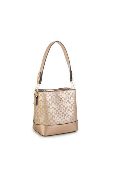 Nas Bag Women's Mini Shoulder and Crossbody Bag Gold Prd(En;19 Cm;Length;19 cm)