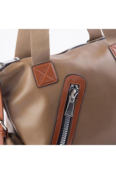 Nas Bag Geantă de umăr și crossbody pentru femei Sand Tan Nero (EN=38, BOY = 25)