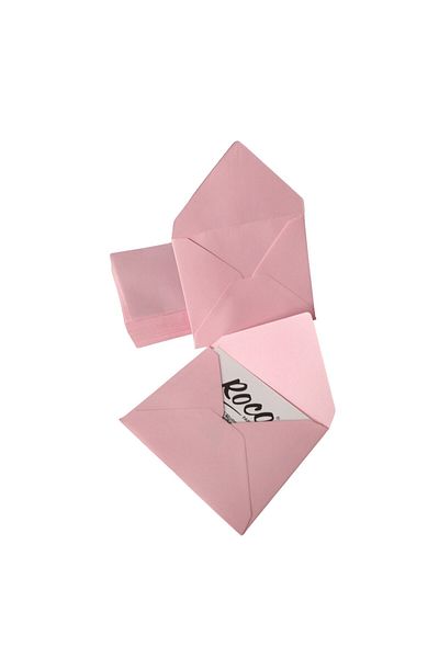 roco paper Pink Mini Invitation - Gift Card, Wedding, Photo, Note Paper Envelope, 7X9 cm - 50 Pieces