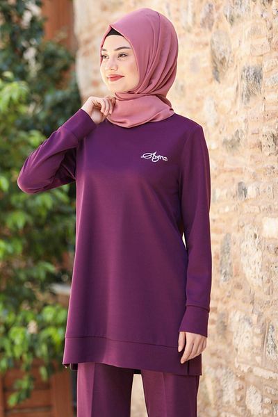 SUBU TASARIM Set dublu Lavanda Cemre - TBSSN54