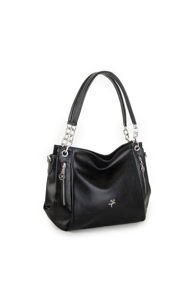 Nas Bag Kadın Büyük Boy Omuz Çantası Siyah Nero ( 45x34x21 cm)