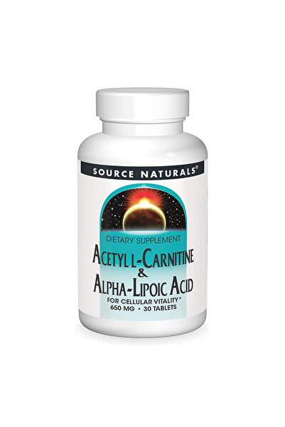 source naturals Acetyl L Carnitine and Alpha Lipoic Acid, 650 mg, 30 Tablets