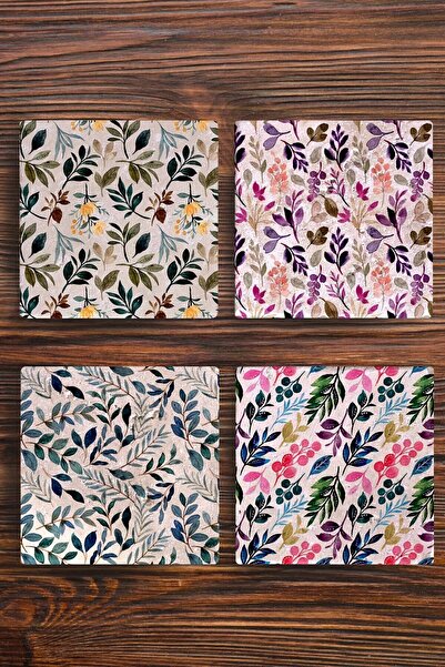 Begoloni Stone Decor طقم قواعد أكواب من الحجر الطبيعي مكون من 4 قطع - قواعد ح...