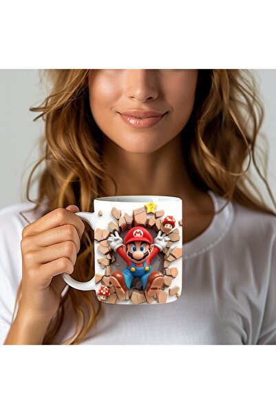 Evion Super Mario Printed 3D Design Ceramic Mug - Gift Mug