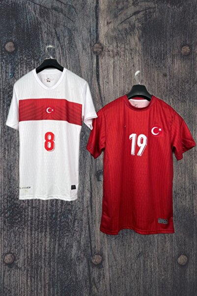 kombinezyum Euro 2024 T.ü.r.k.i.y.e Milli Takım Arda-güler Beyaz Kenan Yıldız Kırmızı 2 Li Forması