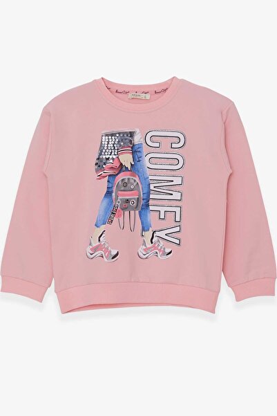 Breeze Дівчача кофта з принтом 9-14 років, пудровий