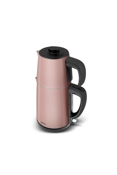 Karaca Gastro Dem 2 in 1 - Steel Inox Tea Maker and Water Warmer Rosegold