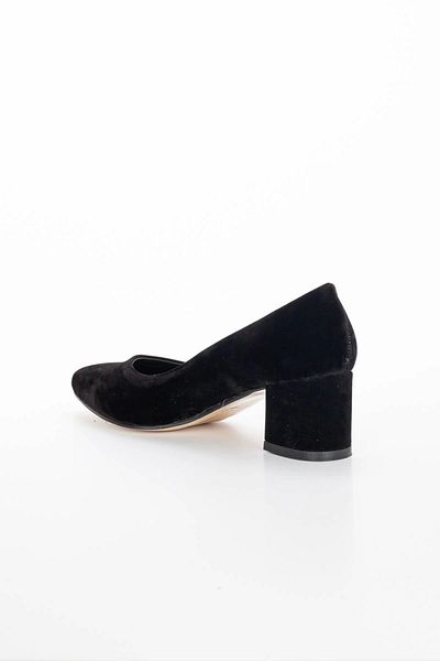 MFT AYAKKABI Căprioară neagră cu toc stiletto de 5 cm grosime pentru femei