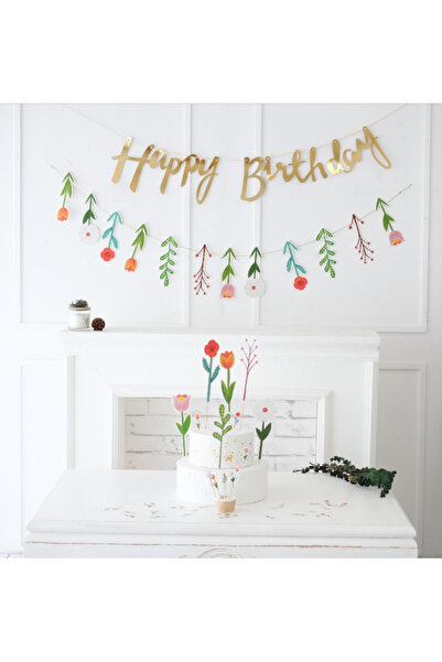 Partifabrik Σετ πάρτι με θέμα το λουλούδι με θέμα το λουλούδι