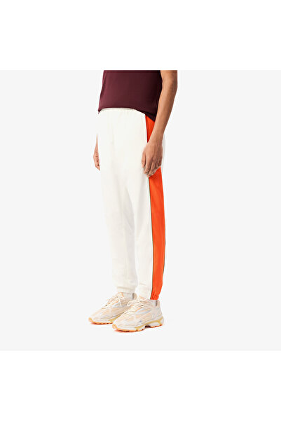 Lacoste Erkek Regular Fit Renk Bloklu Beyaz Eşofman Altı