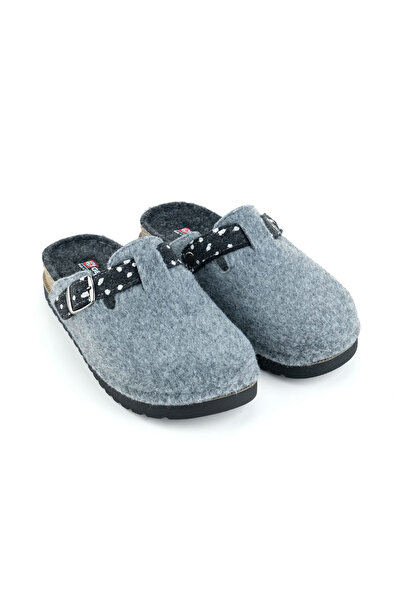 GEZER Dámské zimní pohodlné pantofle s jednou přezkou a nastavitelnou plstěnou domácí zahradou