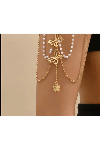 Genel Markalar Şıklığınızı Tamamlayacak Kelebek Desenli Üst Kol Bilezik