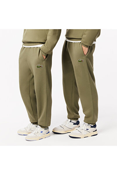 Lacoste Unisex Relaxed Fit Organik Pamuk Haki Eşofman Altı