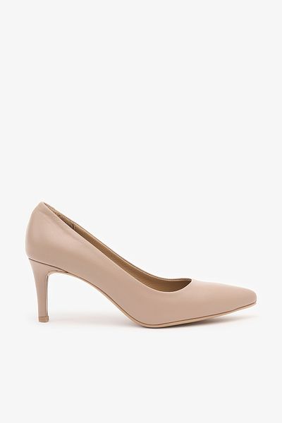Louis Cardy Pantofi cu toc pentru femei Cary Nude din piele naturală