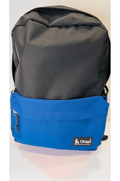 Okapi Seria Okp-146 Island - Geantă de școală cu două fețe, cu două compartimente și fermoar, 40*34 cm.