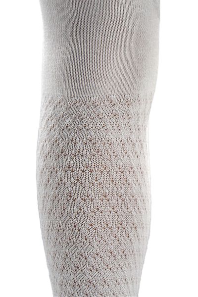 KARDEŞLER ÇORAP White Girl's Diamond Patterned Cotton Pantyhose