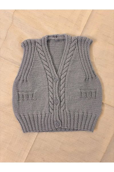 Vinezza Home Collection Vi̇nezza Home Collection Hand Knitted Baby Vest