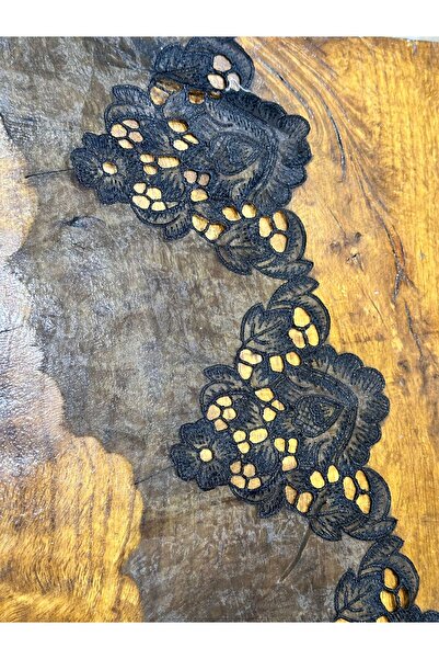 Gönülden Tasarım 14 CM široka crna Til Sa gipir čipkom Sa deznom sirovi rub z...