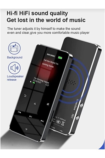 SIGHTZER Bluetooth Lu Mp3-mp4 Çalar Ses Kayıt Fm Radyolu Şarjlı Mp4 Player Dahili Hoparlör 8gb Hafızalı