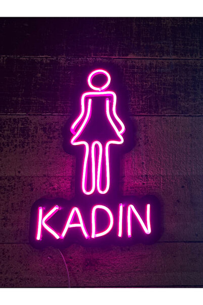 NEON LED KAYSERİ WC Kadın Tabelası v4 - Dekoratif Duvar Aydınlatması Neon Led...