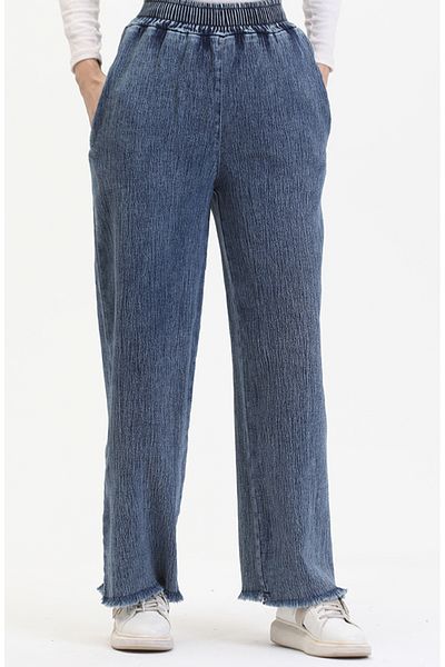 sefamerve Blugi albastri - Talie elastica, Model 1793J-01