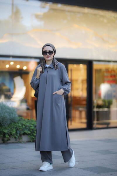 NS Moda Anthracite Model-525 Hijab Sensey Set