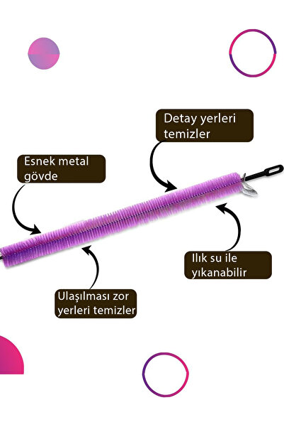 Factorial Petek Temizleme Aparatı 2 Adet Kalorifer Peteği Temizlik Püskülü Esnek Toz Alma Fırçası Çekpas