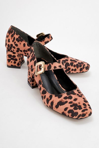 LuviShoes Pantofi de damă cu toc gros cu model DOLVA negru galben