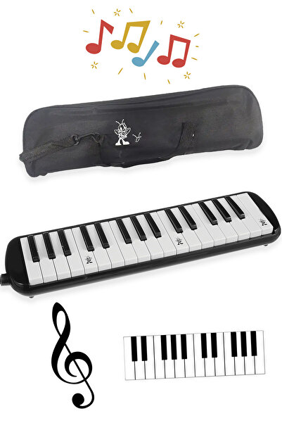 Factorial Melodika 32 Tuşlu Siyah Taşıma Çantalı Çocuk Melodika Nefesli Müzik...