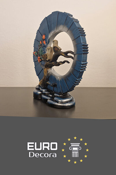 Euro Decora Dekoratif Modern Lüks Baykuş Obje Masaüstü Hediyelik Eşya Heykel Ev Dekorasyon Aksesuar 24x21.5 cm