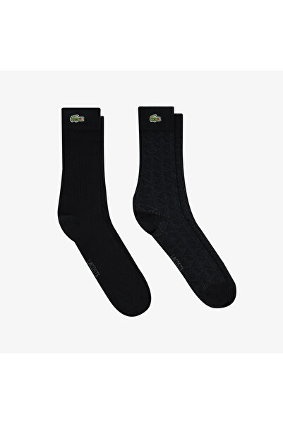 Lacoste Erkek Baskılı Siyah Çorap