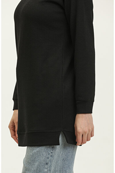 sefamerve Black Gimped Camisole Tunic - 9091-04