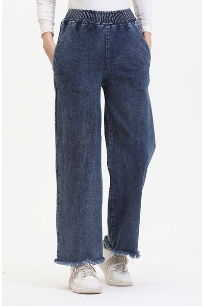 sefamerve Blugi albastri - Talie elastica, Model 1793D-01