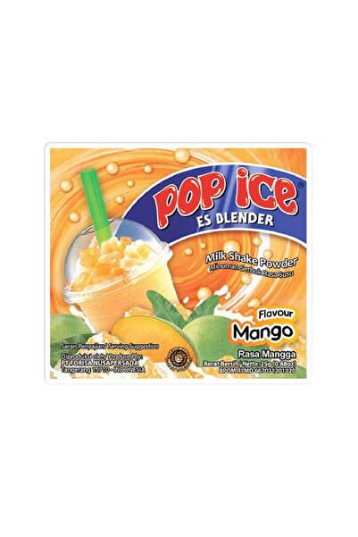 POP ICE Es Blender Milk Shake Powder Minuman Serbuk Rasa Susu MANGO 23g 1 paket