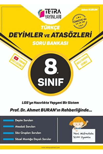 TETRA Yayınları 8. Sınıf Türkçe Deyimler Ve Atasözleri Soru Bankası / Adem Ku...