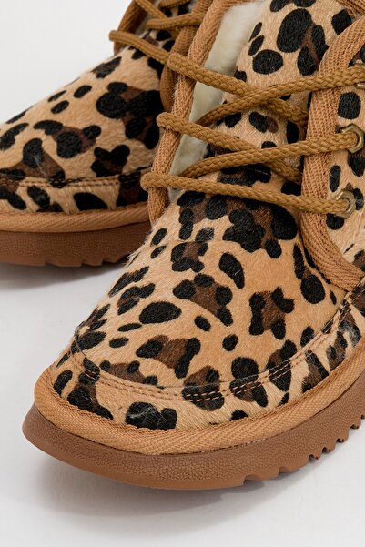 LuviShoes MİNGO Siyah Sarı Desenli Bağcıklı Kadın Spor Bot