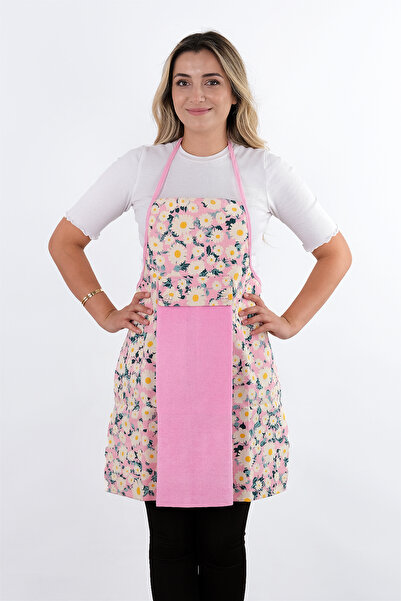 sevilya Damla Sıvı Geçirmez Mutfak Önlüğü Havlulu Mutfak Önlüğü