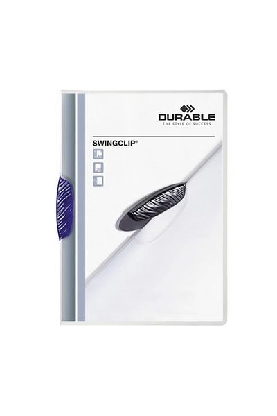 Durable A4 Navy Blue 30 Pages Swingclip - Compressed File Clip 2260