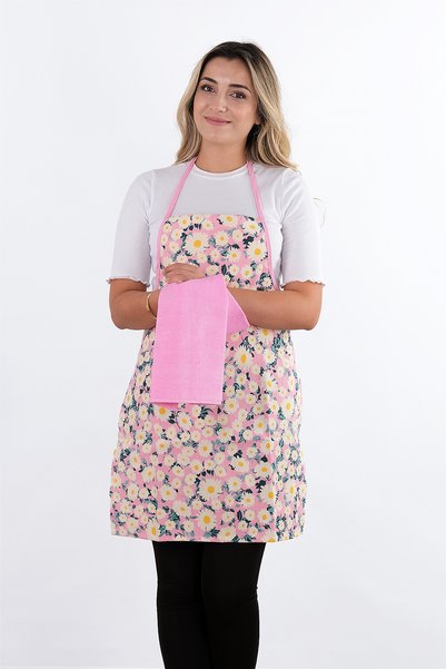 sevilya Damla Liquid Proof Kitchen Apron with Towel Kitchen Apron