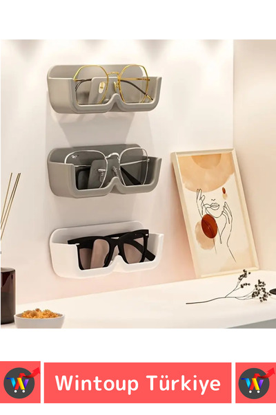 Wintoup Custom Design Cabinet Interior Exterior Mirror Edge Bathroom Wall In-Car Self-Adhesive Glasses Stand 5 Pieces