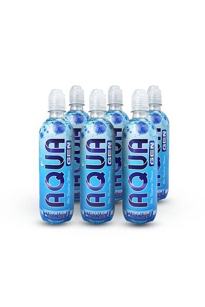 Laperva Aqua Gen Hydration Plus Collagen Drink, Blue Raspberry, Pack Of 6 Pieces