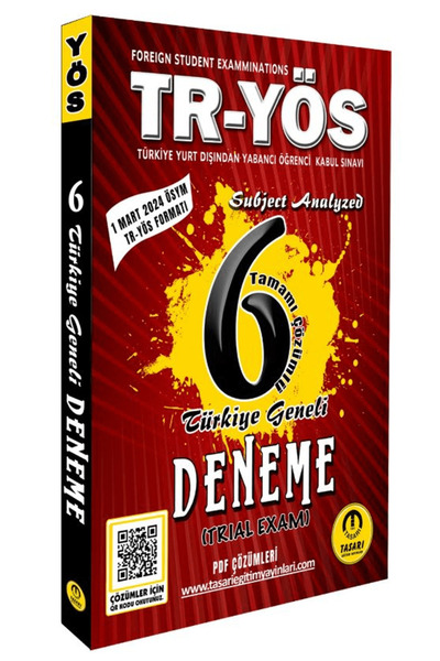 tasarı eğitim yayınları TR YÖS 6 Türkiye Geneli Deneme - Son Format / Kolekti...