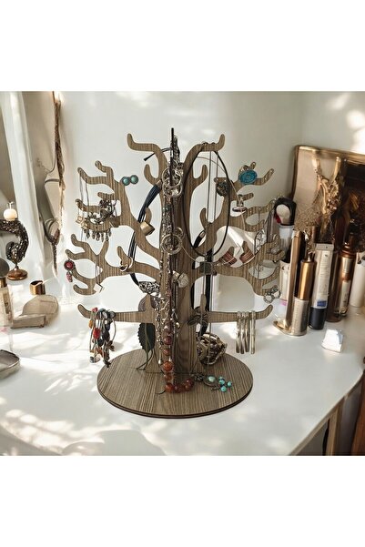 1Fark 1 Διαφορά - Ξύλινο Δέντρο Κοσμημάτων - Βάση Κοσμημάτων - Organizer Κοσμ...