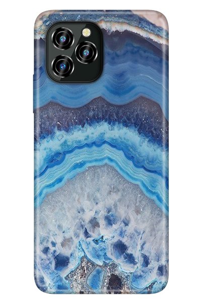 oukitel حافظة C21 Pro من السيليكون بنمط صورة للأشعة فوق البنفسجية وحجر الجمشت