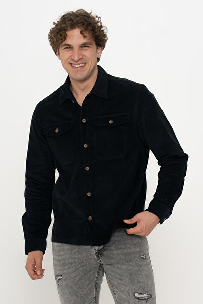 Jack & Jones Erkek Kadife Uzun Kollu Gömlek - Eddie