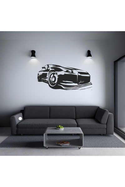 Genel Markalar EFLİN DEKOR Mdf Nissan GTR 2 boyutlu tablo ( kendinden yapışka...