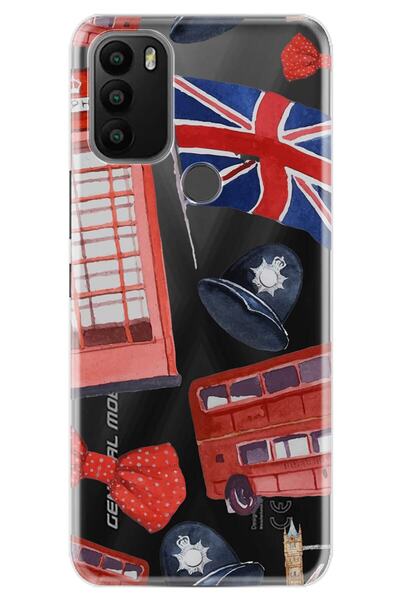 General Mobile Gm 21 Plus Case 0.4mm Laser Cut Silicone Cover Bus